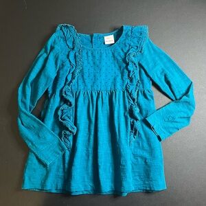Hanna Andersson Dark Teal Long Sleeved Tunic Top Size 8
